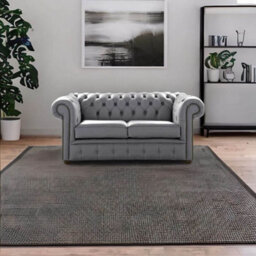 Chesterfield 2 Seater Shelly Piping Leather Sofa Settee Bespoke In Classic Style - thumbnail 2