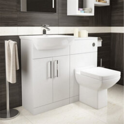 Clifton Bathroom 550mm Vanity Unit With Basin - White - (Innocent) Brassware Not Included - thumbnail 2