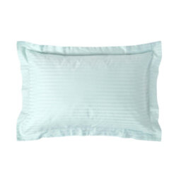 Homescapes Blue Egyptian Cotton Satin Stripe Oxford Pillowcase 330 Tc