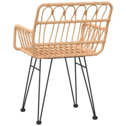 Garden Chairs 2 Pcs With Armrest 56X64X80 Cm Pe Rattan - thumbnail 6