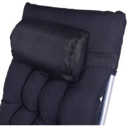 Black Chair Garden Zero Gravity Chair Recliner Outdoor Reclining Sun Lounger W/ Cushion - thumbnail 5