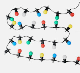 20 X Outdoor Multi-Coloured Festoon Chain String Lights Garden Wall Party Light - thumbnail 1