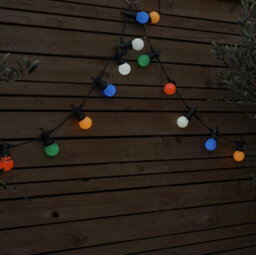 20 X Outdoor Multi-Coloured Festoon Chain String Lights Garden Wall Party Light - thumbnail 3