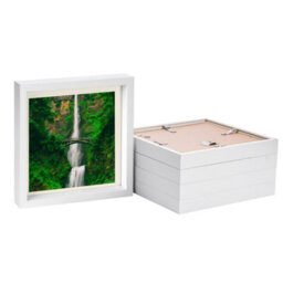 "Nicola Spring 10 X 10"" Photo Frames - Ivory Mount 3D Photo Frame Picture Frame Box Portrait Display Case & Spacer 8 X 8"" Mount X5" - thumbnail 1