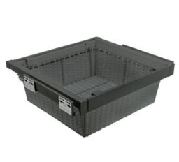 GTV Elite Rattan Basket - Wardrobe Organiser - 600mm, Graphite - thumbnail 1