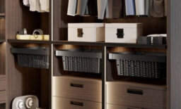 GTV Elite Rattan Basket - Wardrobe Organiser - 600mm, Graphite - thumbnail 3