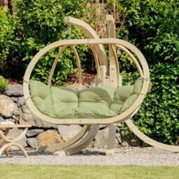 Amazonas Globo Royal Double Seater Hanging Chair Set - Oliva - thumbnail 2