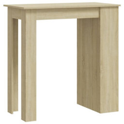 Berkfield Bar Table With Storage Rack Sonoma Oak 102X50X103.5Cm Engineered Wood - thumbnail 2