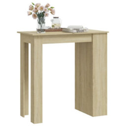 Berkfield Bar Table With Storage Rack Sonoma Oak 102X50X103.5Cm Engineered Wood - thumbnail 3