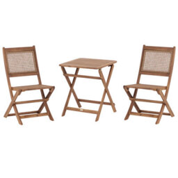 Beliani Bistro Set Folding Paraggi Certified Acacia Wood Brown - thumbnail 1