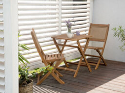 Beliani Bistro Set Folding Paraggi Certified Acacia Wood Brown - thumbnail 2