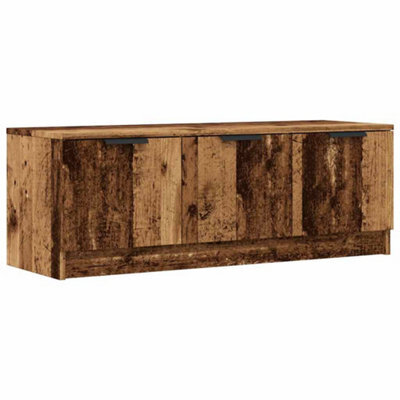 Berkfield Durable Tv Cabinet Old Wood 102X35X36.5 Cm Engineered Wood - image 1