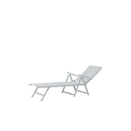 Out & Out Original Bjorn White Outdoor Sun Lounger Sun Bed - thumbnail 1