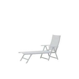 Out & Out Original Bjorn White Outdoor Sun Lounger Sun Bed - thumbnail 2
