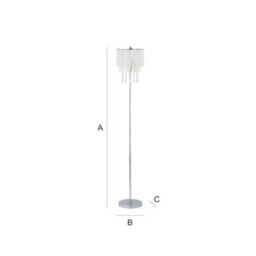 Valuelights Bronte Chrome And Jewel Droplet Floor Lamp - thumbnail 9