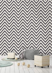 Holden Décor Holden Decor Zig Zag Chevron Black & White Stripes Geometric Wallpaper 12574 - thumbnail 1