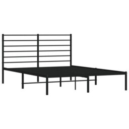 Berkfield Metal Bed Frame With Headboard Black 150X200 Cm 5Ft King Size - thumbnail 5