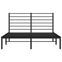 Berkfield Metal Bed Frame With Headboard Black 150X200 Cm 5Ft King Size - thumbnail 6