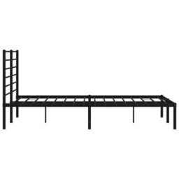 Berkfield Metal Bed Frame With Headboard Black 150X200 Cm 5Ft King Size - thumbnail 7