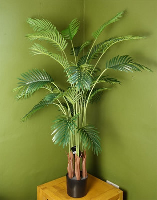 Leaf Artificial Areca Palm Tree Potted In Black Pot 150Cm Botanik - image 1