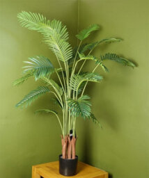 Leaf Artificial Areca Palm Tree Potted In Black Pot 150Cm Botanik - thumbnail 3