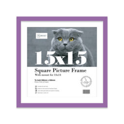 "15X15"" Purple Picture Frame - 15X15"" Square Frame With 14X14"" Mount For 15X15""/14X14"" Pictures Moderrn Style Thin Edge, 1 Pack" - thumbnail 1