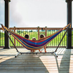 Vivere Double Cotton Hammock With Stand (250Cm) - Tropical - thumbnail 6
