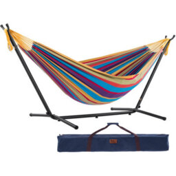 Vivere Double Cotton Hammock With Stand (250Cm) - Tropical - thumbnail 1