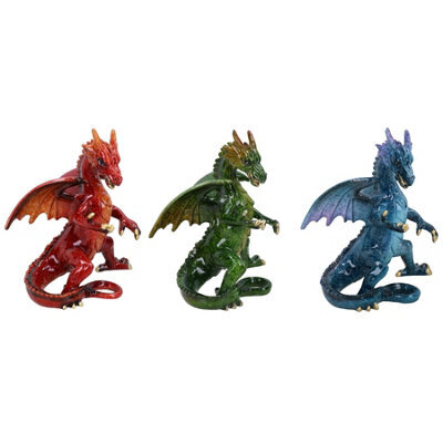 AB Tools Standing Dragon Set Of 3 Resin Fantasy Sculpture Statue Home Ornament Figurine - image 1