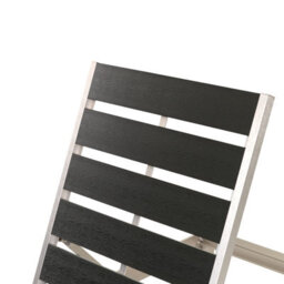 Beliani Sun Lounger Nardo Reclining Metal Black/ Silver - thumbnail 8