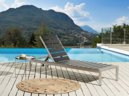 Beliani Sun Lounger Nardo Reclining Metal Black/ Silver - thumbnail 2
