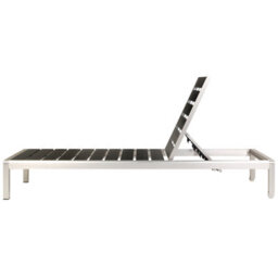 Beliani Sun Lounger Nardo Reclining Metal Black/ Silver - thumbnail 7