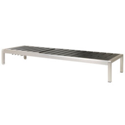 Beliani Sun Lounger Nardo Reclining Metal Black/ Silver - thumbnail 6