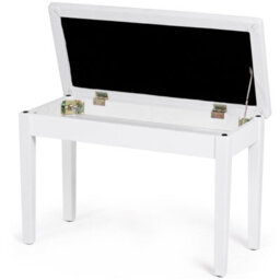 Costway 75Cm Pu Leather Piano Bench Double Duet Seat Padded Vanity Stool W/ Storage - thumbnail 8