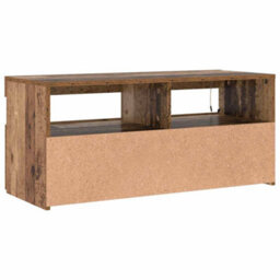 Berkfield Modern Tv Cabinet With Led Lights Old Wood 90X35X40 Cm Engineered Wood - thumbnail 9