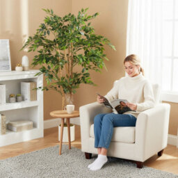 Homcom 150Cm Artificial Ficus Tree, Faux Plant For Home Decor - thumbnail 9