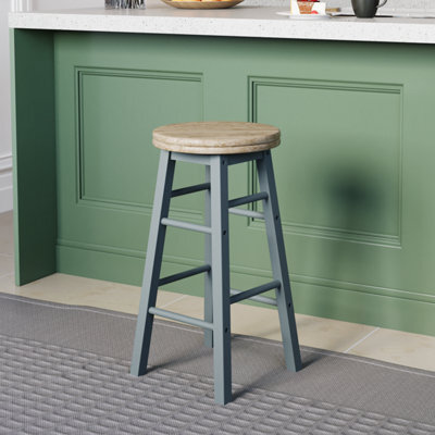 Lassic Chef Vida Wooden Revolving Bar Stool - Grey - image 1