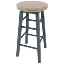 Lassic Chef Vida Wooden Revolving Bar Stool - Grey - thumbnail 9