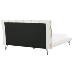 Beliani Bed Faux Leather Betin 180 X 200 Cm (Eu Super King) Light Beige - thumbnail 6