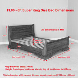 The Furniture Market French Louis Solid Oak 6Ft Super King Size Sleigh Bed - thumbnail 8