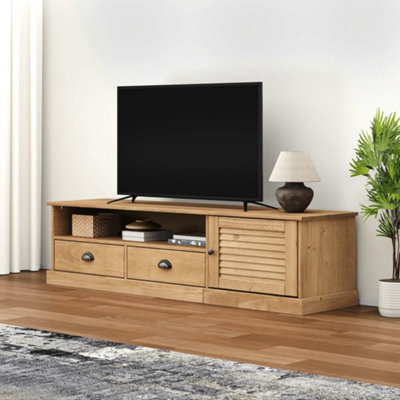 Berkfield Tv Cabinet Vigo 156X40X40 Cm Solid Wood Pine - image 1