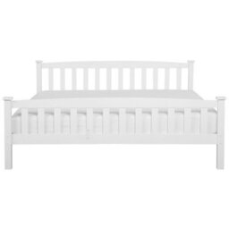Beliani Bed Pine Wood Giverny 180 X 200 Cm (Eu Super King) White - thumbnail 4