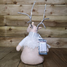 Samuel Alexander 40Cm Battery Operated Plush Christmas Reindeer With Led Lit Antlers - thumbnail 5