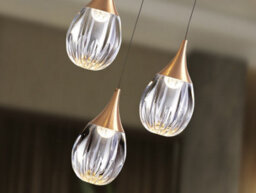 Luminosa Lighting Luminosa Corina Cluster Pendant Ceiling 3 Light Black, Copper Led 3000K - Uk Stock - thumbnail 3