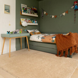Loomed Machine Washable Shaggy Rug Cream Beige Fluffy Mats 160Cm X 230Cm - thumbnail 2