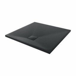 Sundaze 800 X 800mm Smc Black Square Slate Effect Bathroom Shower Tray - thumbnail 2