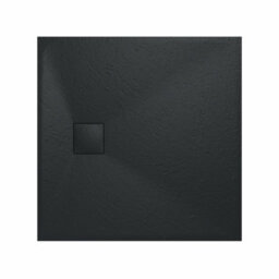 Sundaze 800 X 800mm Smc Black Square Slate Effect Bathroom Shower Tray - thumbnail 3