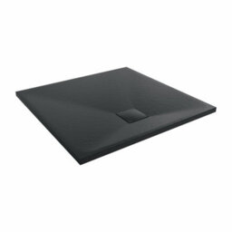 Sundaze 800 X 800mm Smc Black Square Slate Effect Bathroom Shower Tray - thumbnail 4