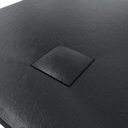 Sundaze 800 X 800mm Smc Black Square Slate Effect Bathroom Shower Tray - thumbnail 5