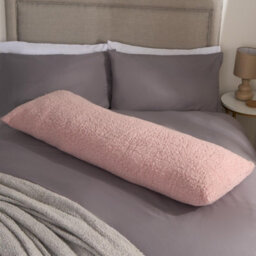 OHS Long Bolster Pillow Teddy Fleece Body Neck Pregnancy Support Cushion - thumbnail 5
